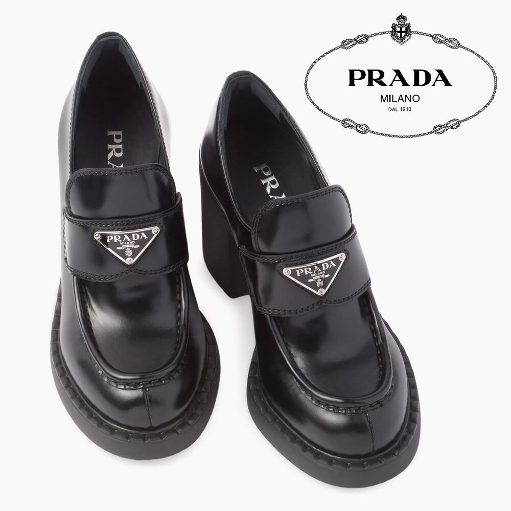 [Prada] Chocolate Flow Heeled Loafers